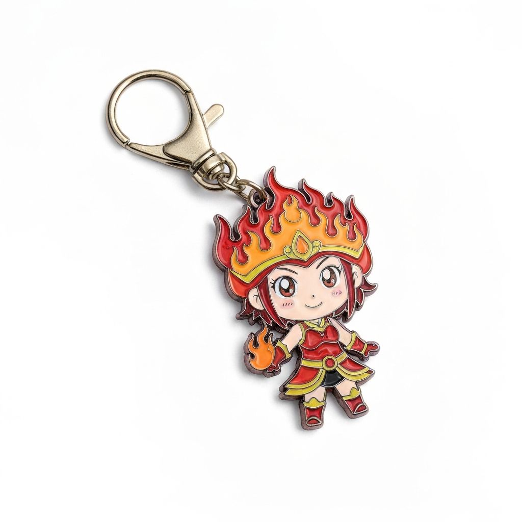 Flame Heart Keychain
